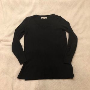 V-neck tunic sweater